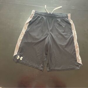 Under Armour Boys Black and Gray Athletic Shorts